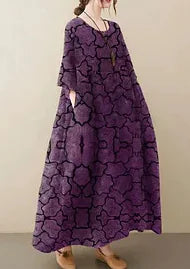3D Printed Short Sleeve Dress for Women