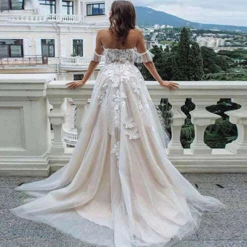 Plus Size New Sexy Lace Tube Top Wedding Dress Mbshop
