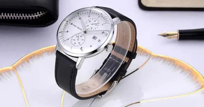 Montre Affaires Homme Calendrier Lumineuse - Étanche Business Élégante