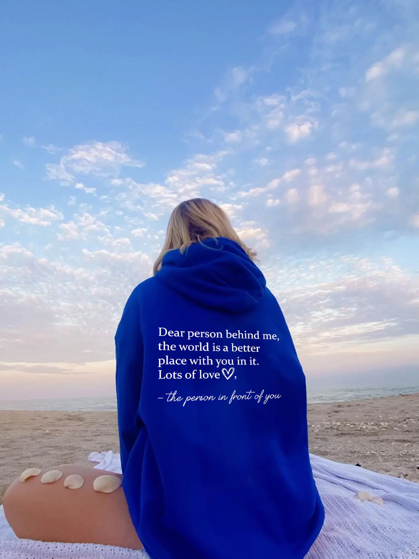 "Dear Person Behind Me Plain Letter Hoodie Sweater"