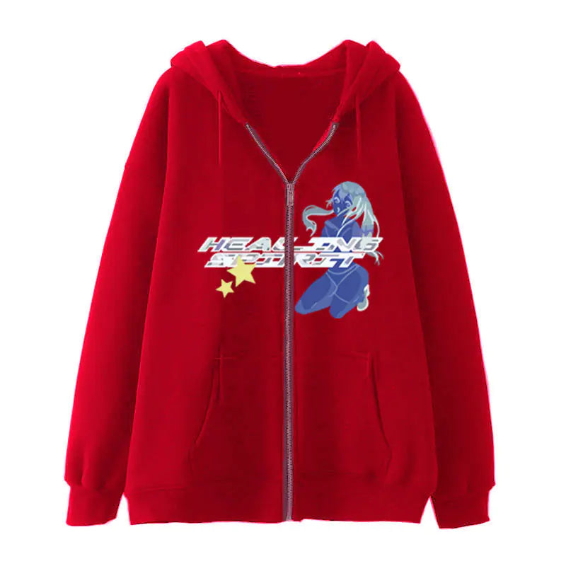 Cardigan Sweat Papillons Sombres - Veste Zippée Casual Confort Grande Taille