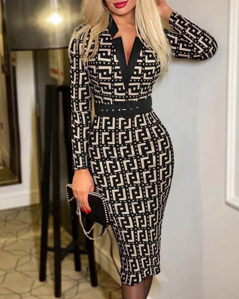Hip Long Sleeve Sexy Dress - Mbshop
