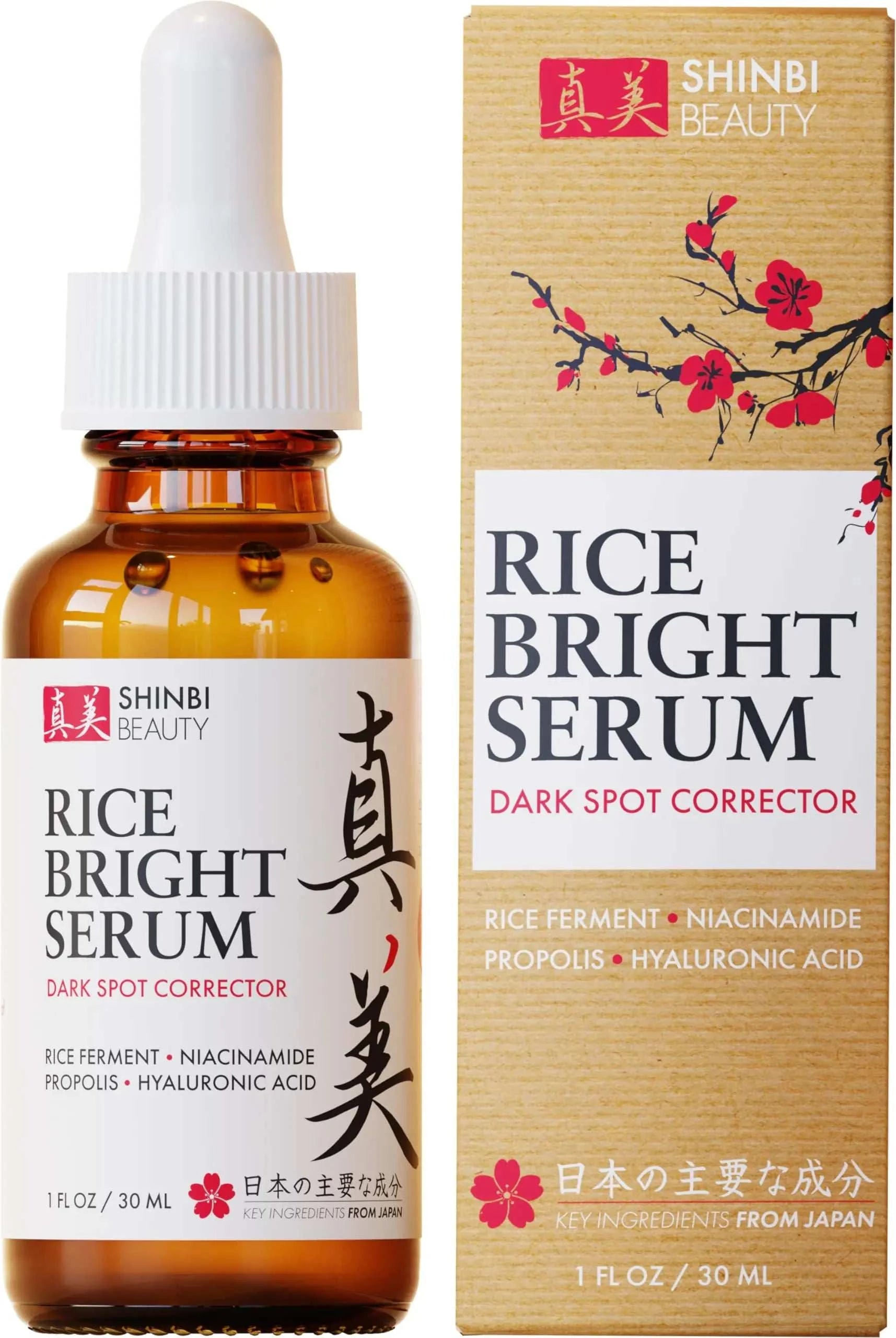 Shinbi Beauty Japanese Skincare Products - Niacinamide Melasma Brightening Serum for Dark Spots Hyperpigmentation & Uneven Skin Tone 1oz Mbshop
