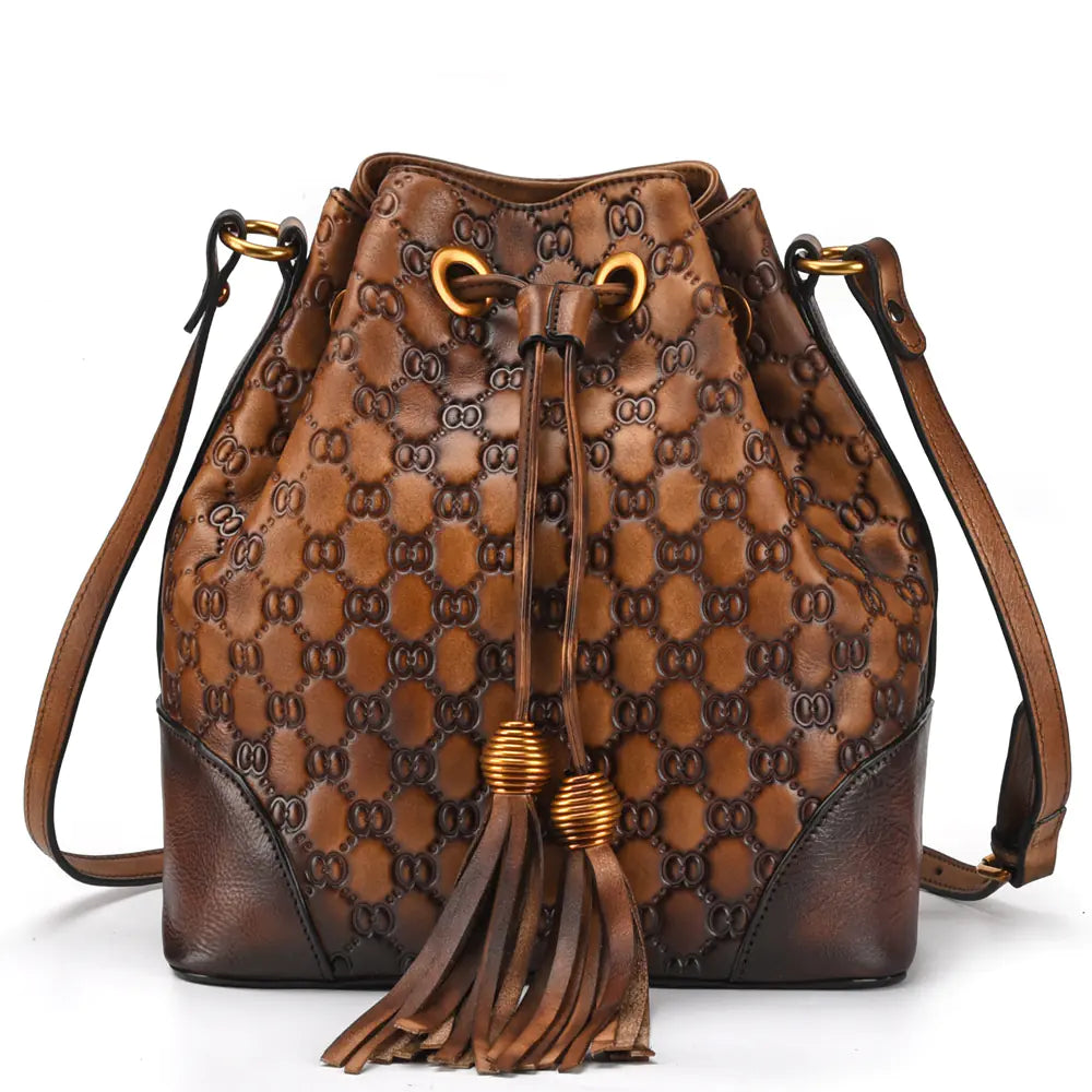 Sac Seau en Cuir Vintage Femme - Élégant et Polyvalent