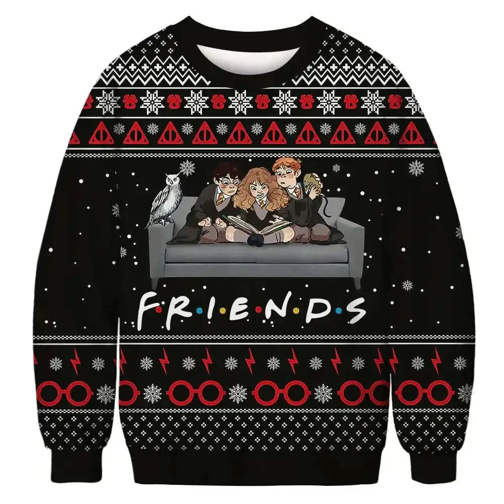2023 Christmas Digital Print Funny Couple Hoodies Mbshop