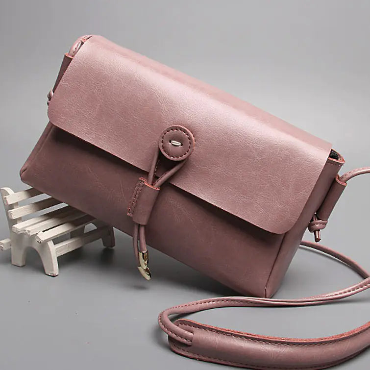 Vintage Leather Crossbody Bag for Women