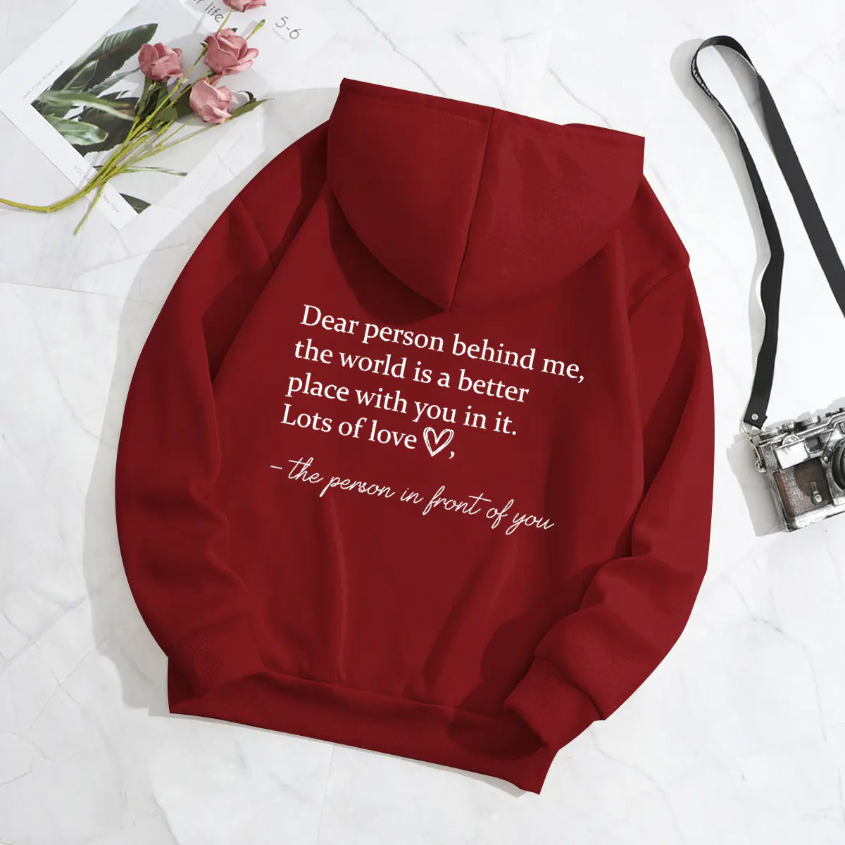 "Dear Person Behind Me Plain Letter Hoodie Sweater"