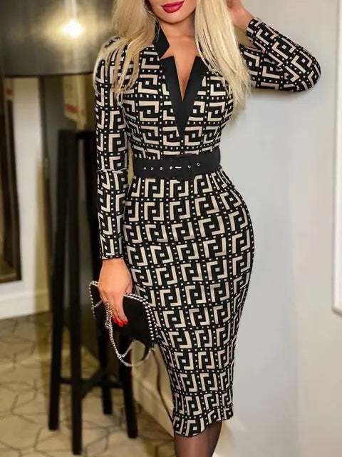 Hip Long Sleeve Sexy Dress - Mbshop