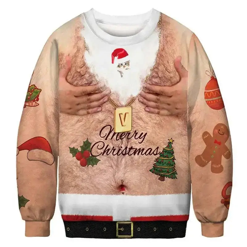 2023 Christmas Digital Print Funny Couple Hoodies Mbshop