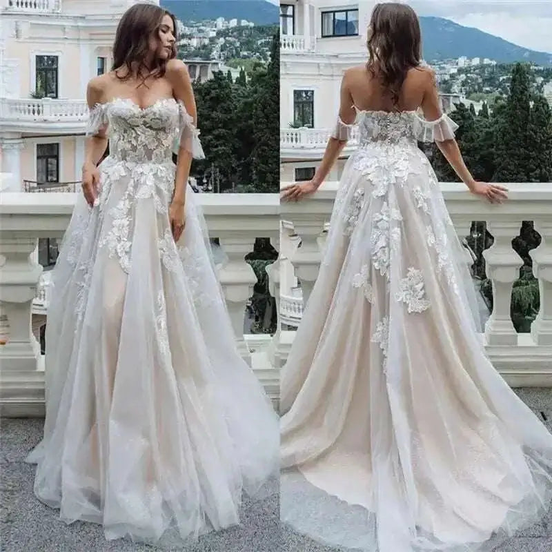 Plus Size New Sexy Lace Tube Top Wedding Dress Mbshop