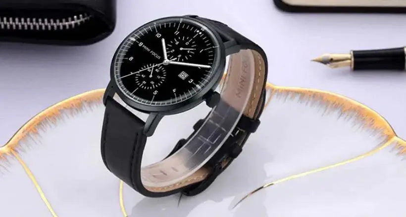 Montre Affaires Homme Calendrier Lumineuse - Étanche Business Élégante