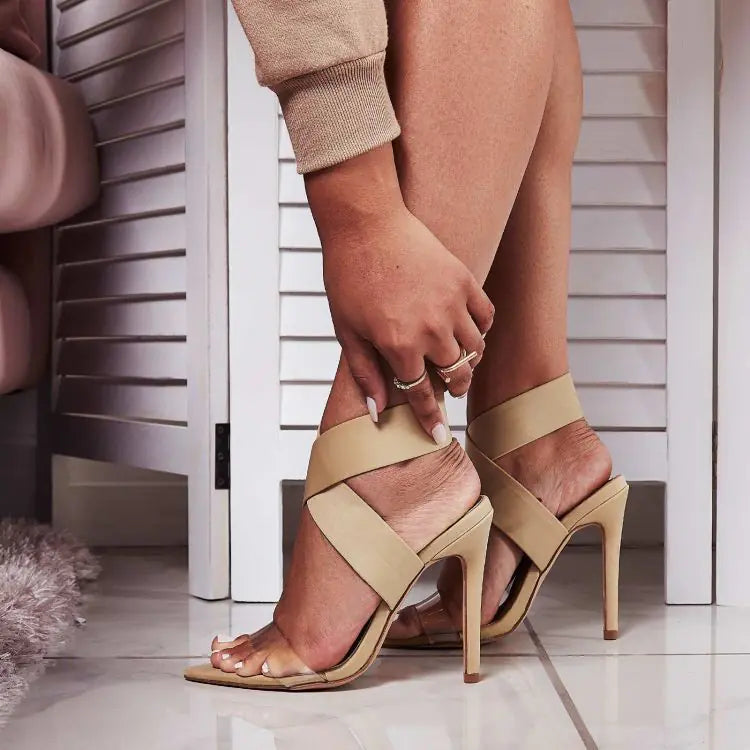 2018 Women's Sexy Cross-Strap High Heels Sandals