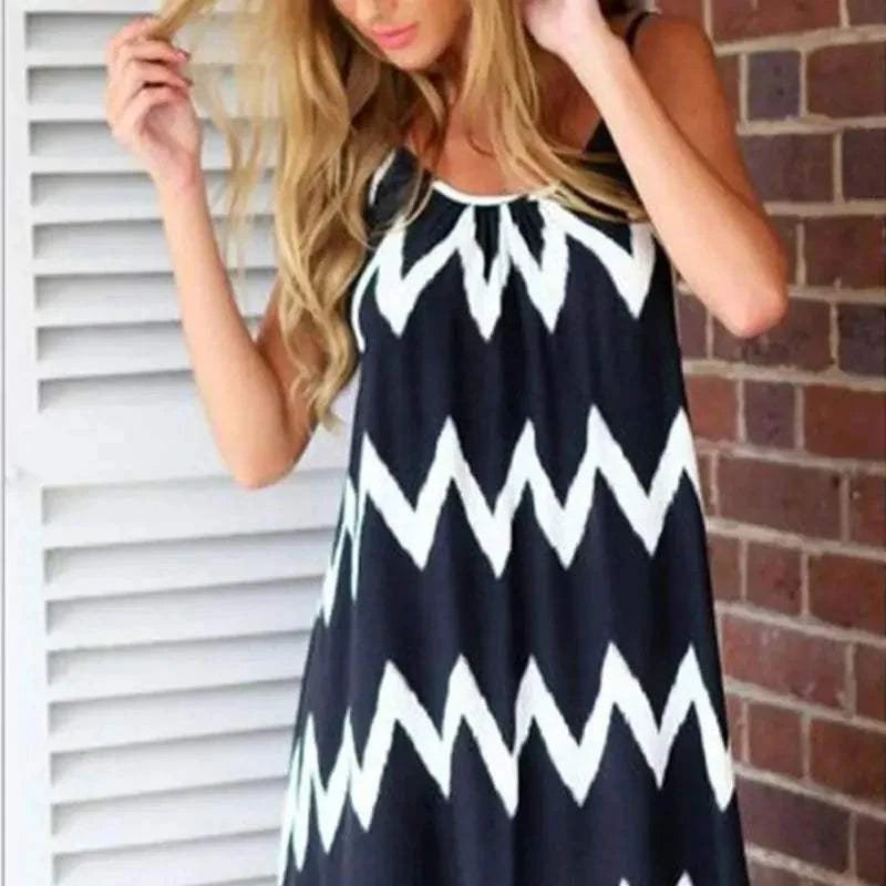 Sexy Backless V-neck Beach Dress Mbshop