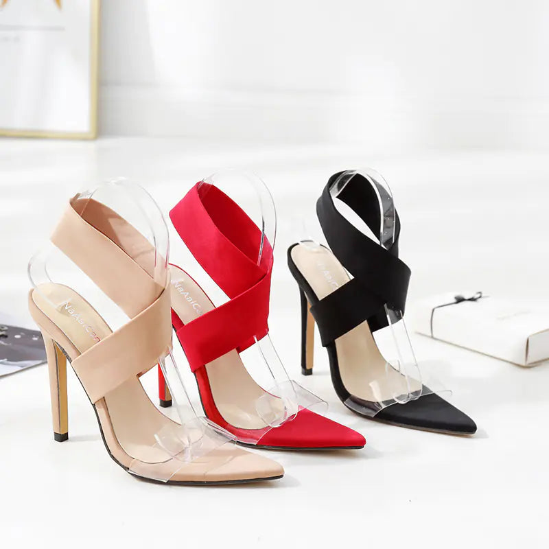 2018 Women's Sexy Cross-Strap High Heels Sandals