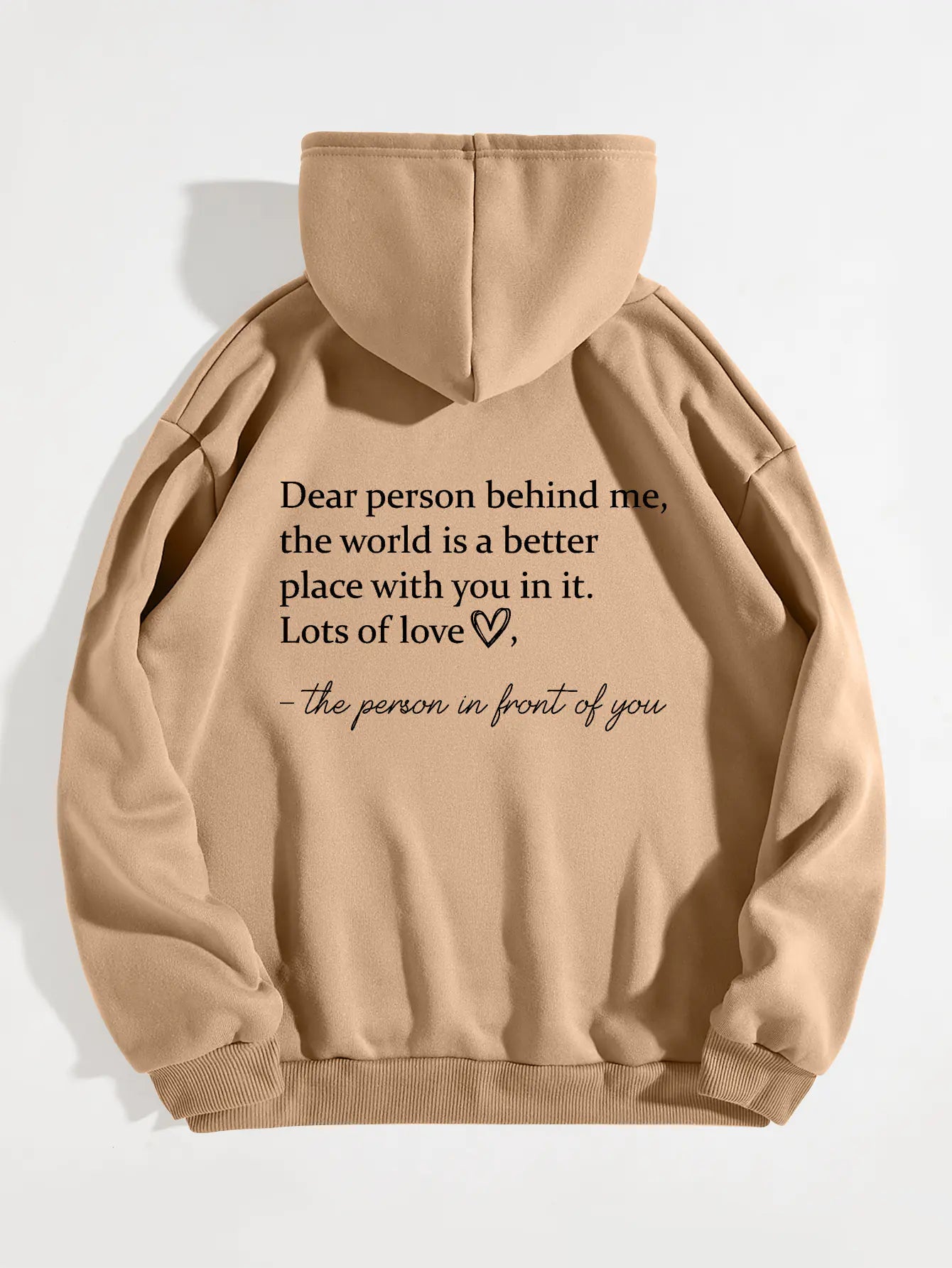 "Dear Person Behind Me Plain Letter Hoodie Sweater"