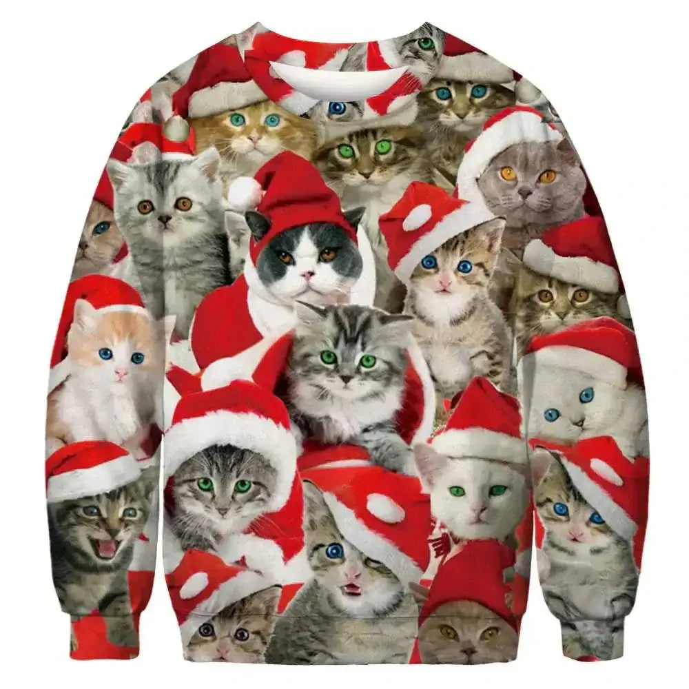 2023 Christmas Digital Print Funny Couple Hoodies Mbshop