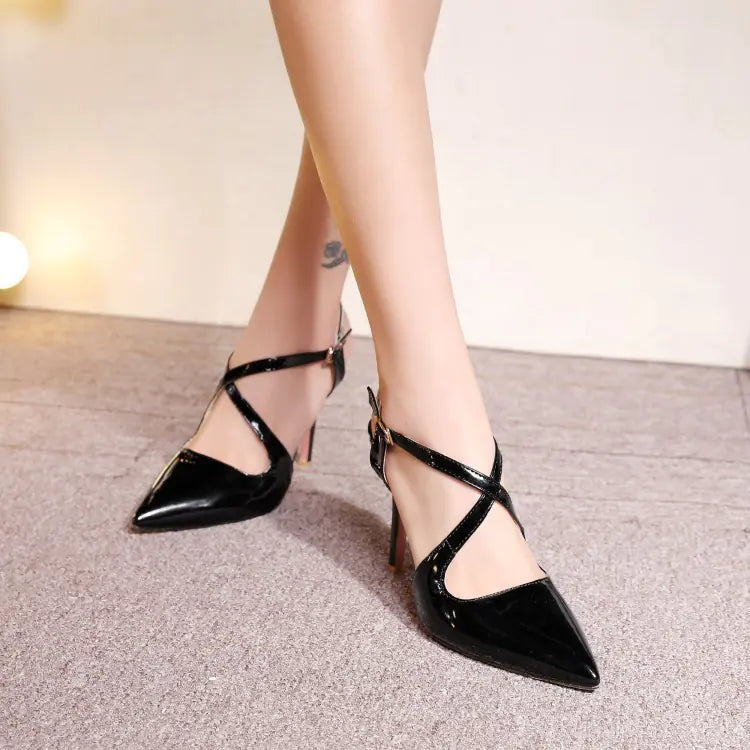 Cross Strap High Heels for Women - Stylish Sandals