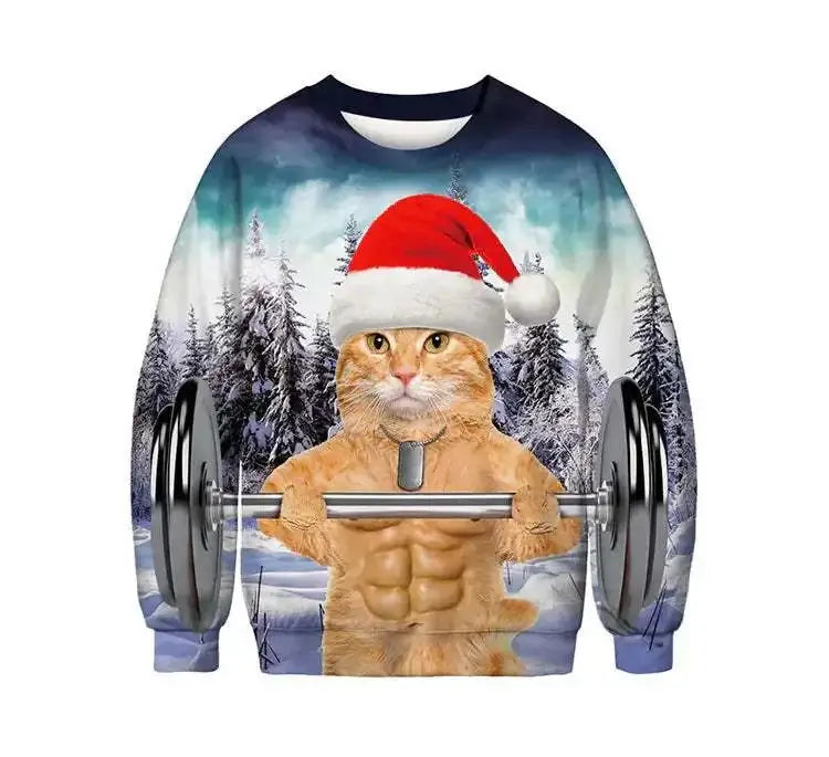 2023 Christmas Digital Print Funny Couple Hoodies Mbshop