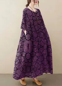3D Printed Short Sleeve Dress for Women