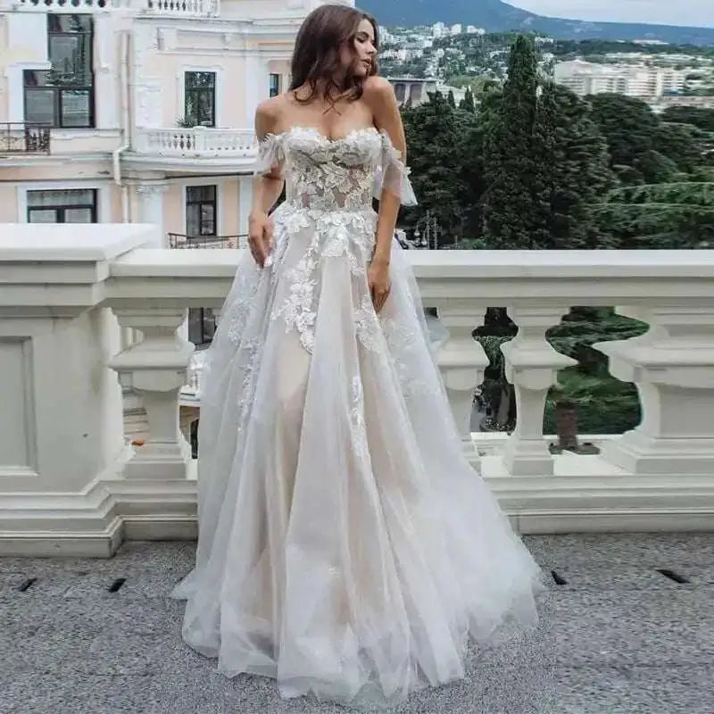 Plus Size New Sexy Lace Tube Top Wedding Dress Mbshop