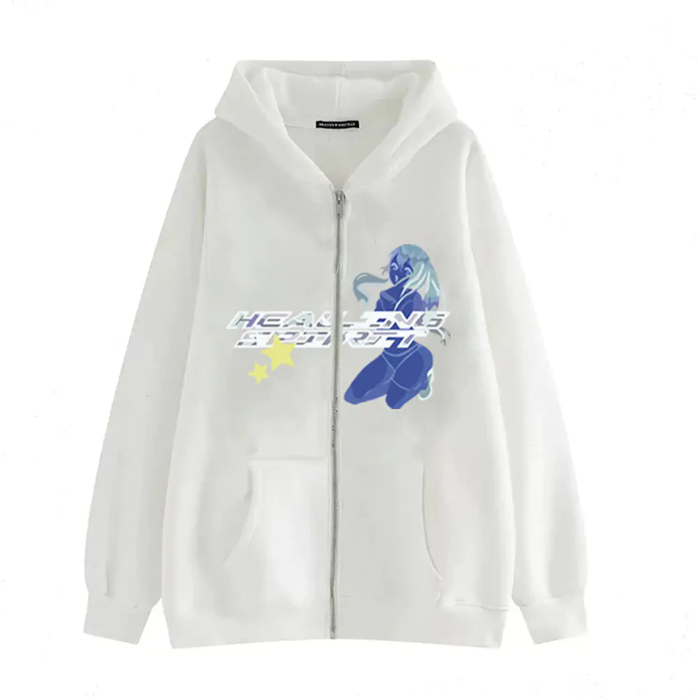 Cardigan Sweat Papillons Sombres - Veste Zippée Casual Confort Grande Taille