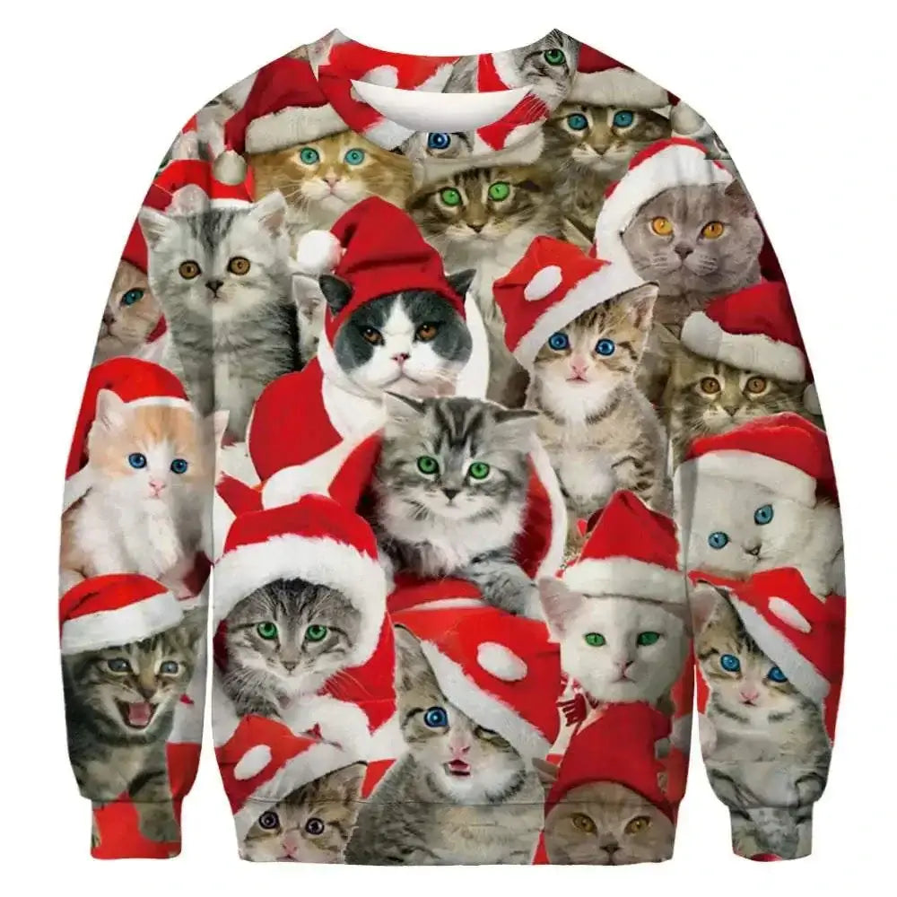 2023 Christmas Digital Print Funny Couple Hoodies Mbshop