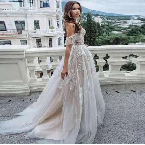 Plus Size New Sexy Lace Tube Top Wedding Dress Mbshop