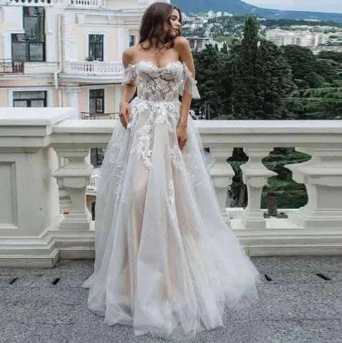 Plus Size New Sexy Lace Tube Top Wedding Dress Mbshop