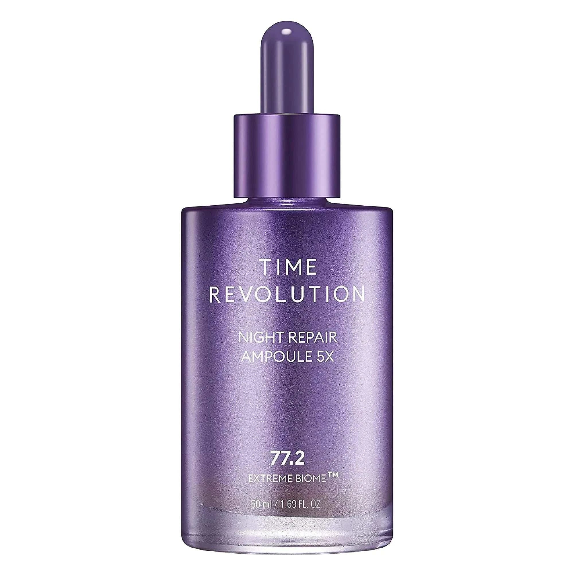 MISSHA Time Revolution Night Repair Face Serum Ampoule (5th Gen) - Overnight Probiotic Skincare for Intensive Repair and Radiance 1.69 Fl Oz - Mbshop