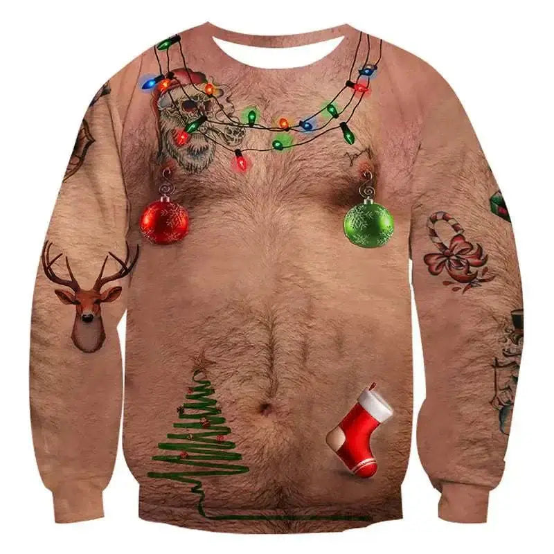 2023 Christmas Digital Print Funny Couple Hoodies Mbshop