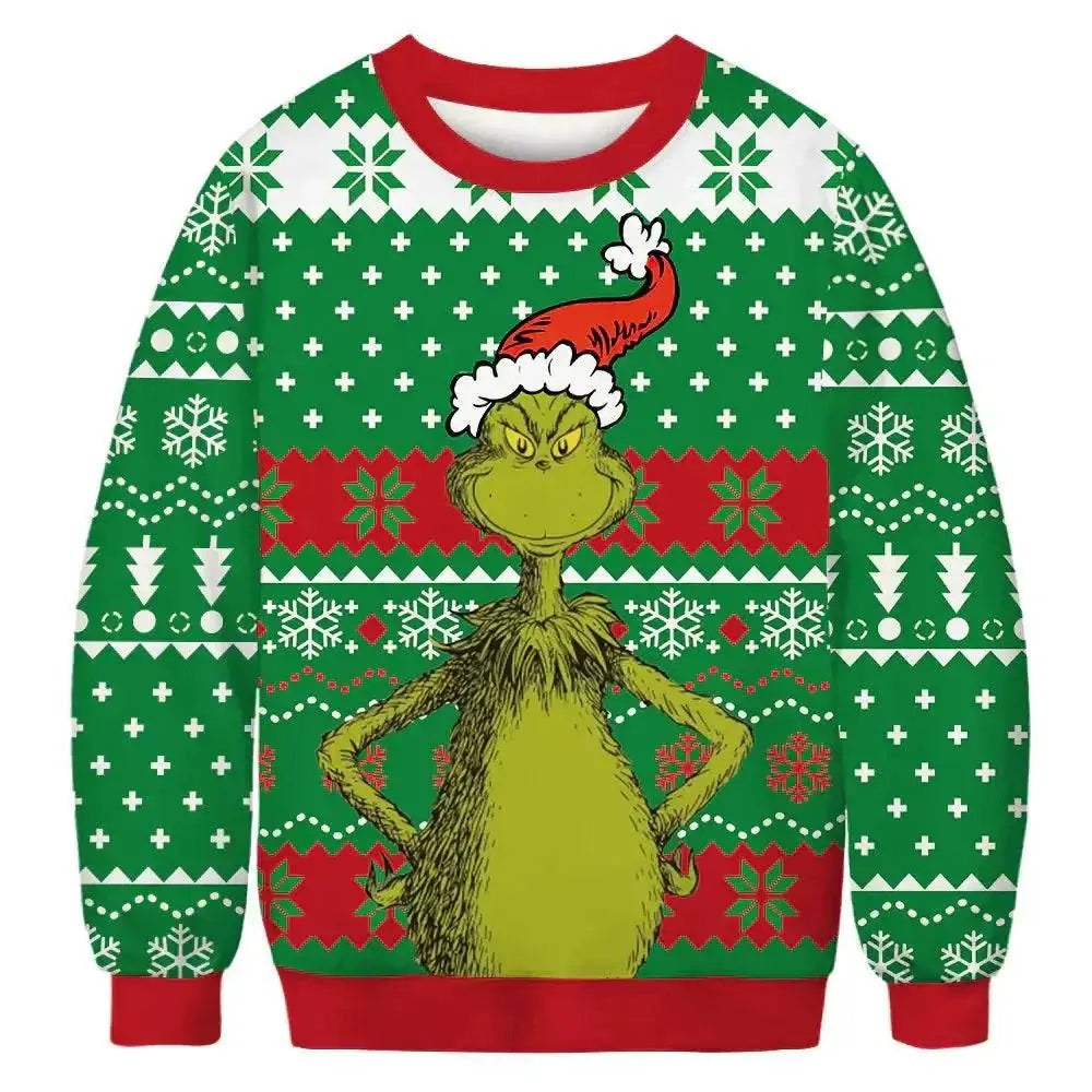 2023 Christmas Digital Print Funny Couple Hoodies Mbshop