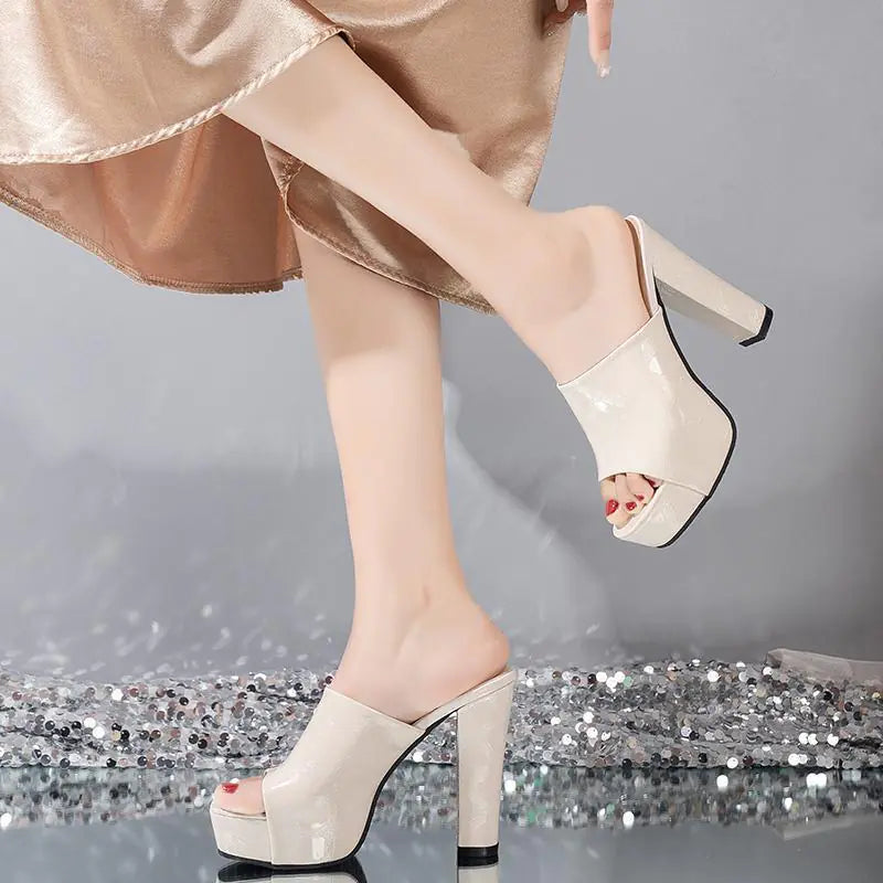 Large Women's Shoes 41-43 Thick Heel Sandals