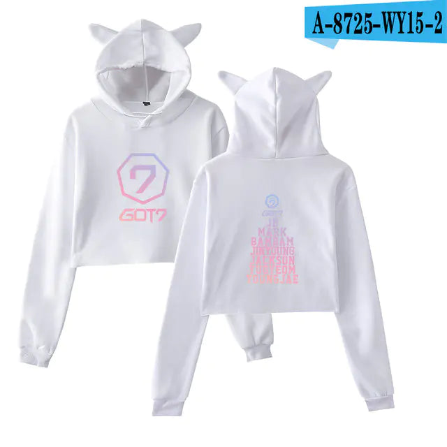 GOT7 Hoodie with Cat Print - Unisex Kpop Style