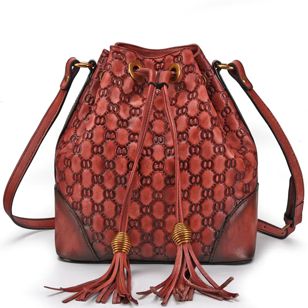 Sac Seau en Cuir Vintage Femme - Élégant et Polyvalent