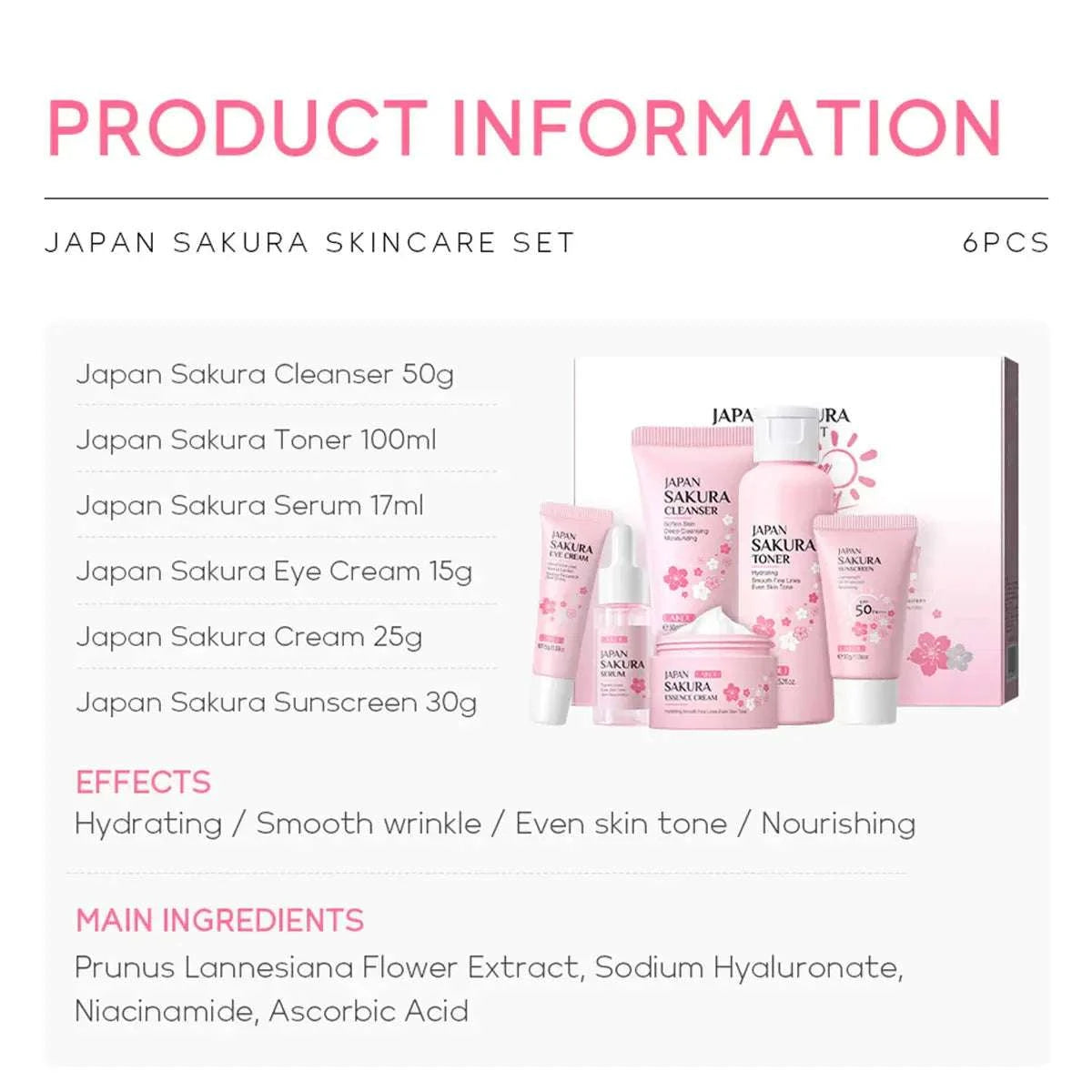 Japan Sakura Skincare Gift Set Mbshop