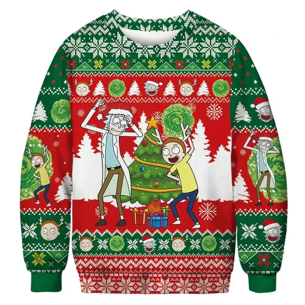 2023 Christmas Digital Print Funny Couple Hoodies Mbshop
