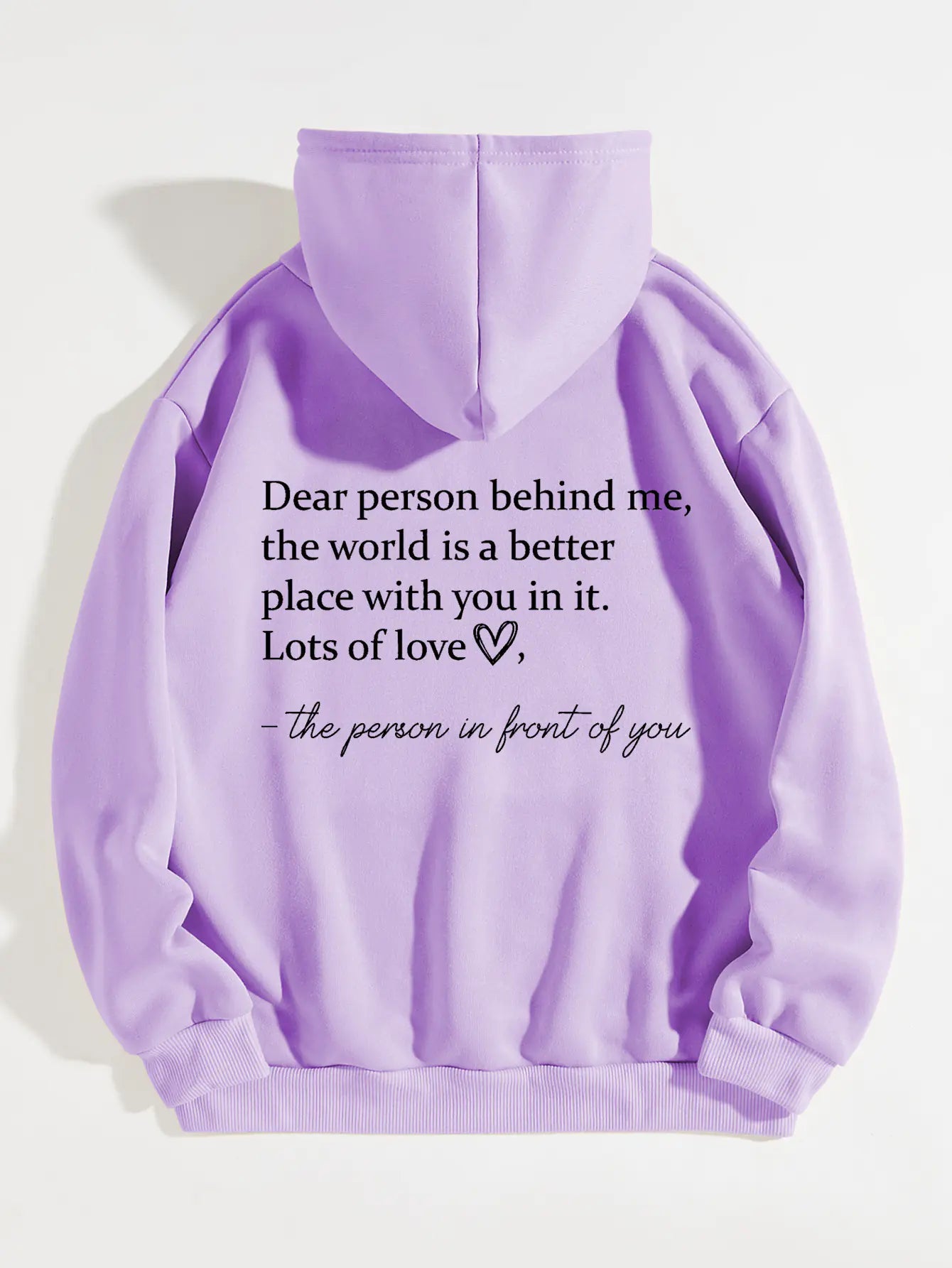 "Dear Person Behind Me Plain Letter Hoodie Sweater"