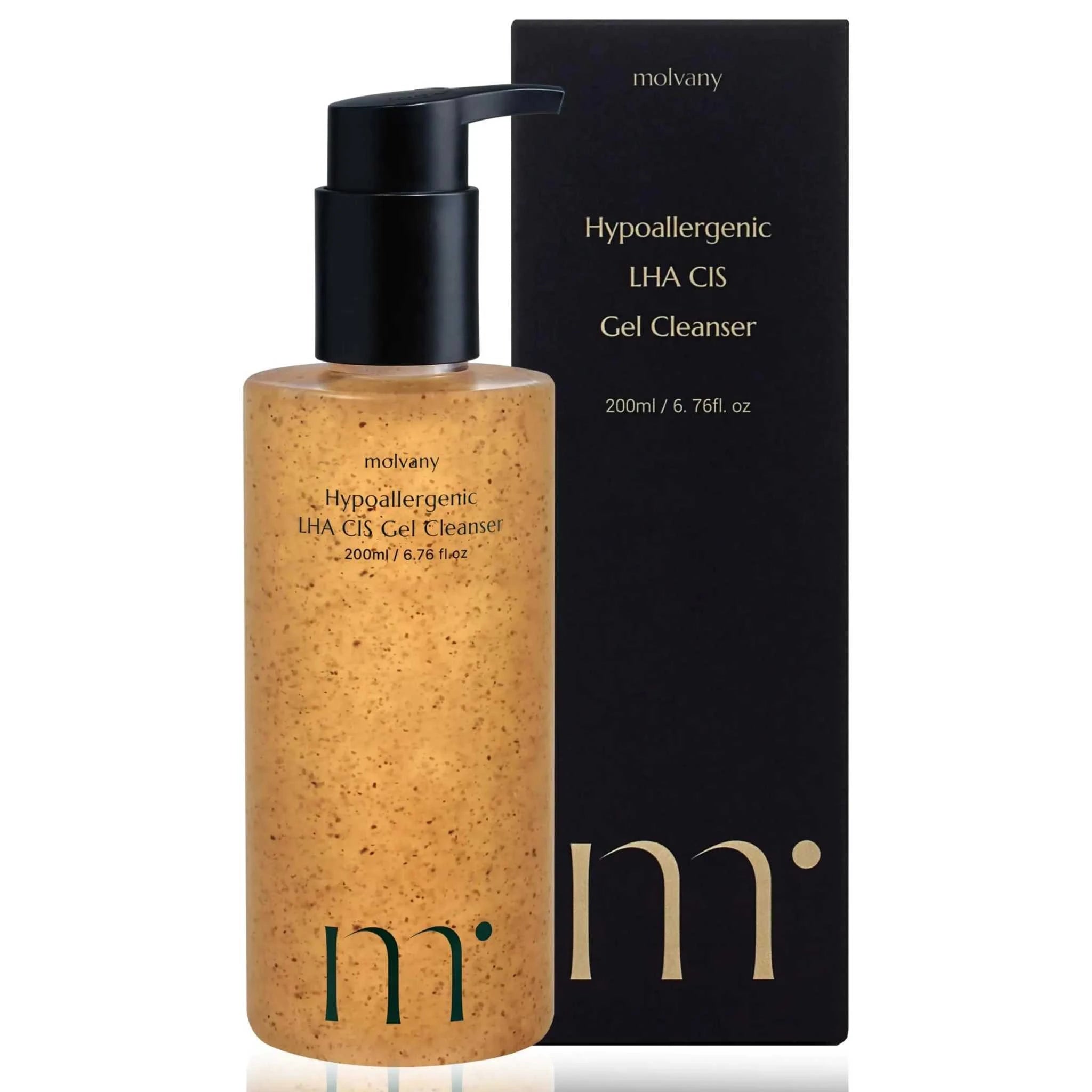 LHA CIS Gel Cleanser bottle and box, 6.76 fl. oz, for pore refining and gentle exfoliation.