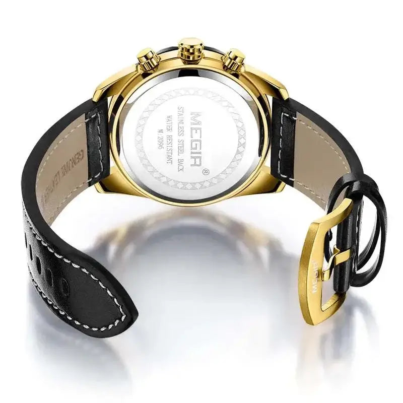 Montre Sport Meigeer Homme Quartz - Chronographe Étanche 30M Cuir