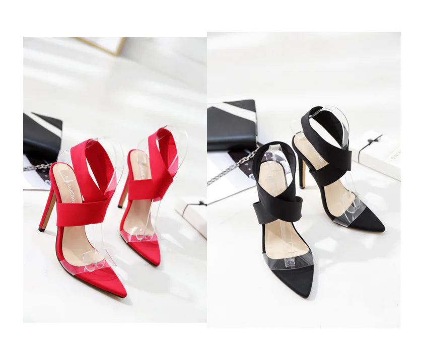 2018 Women's Sexy Cross-Strap High Heels Sandals