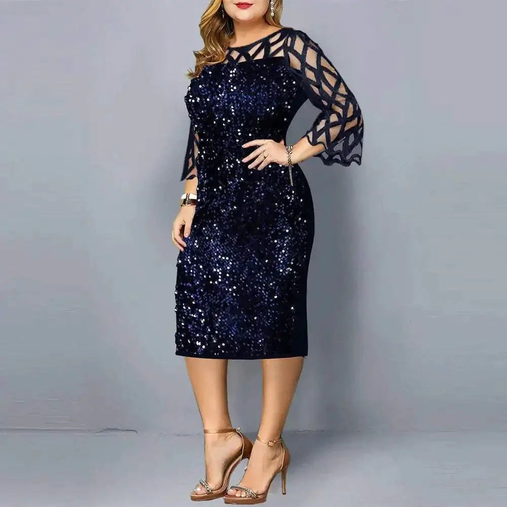 Party Dresses Sequin Plus Size Women's Sexy Night Club Dress Mbshop