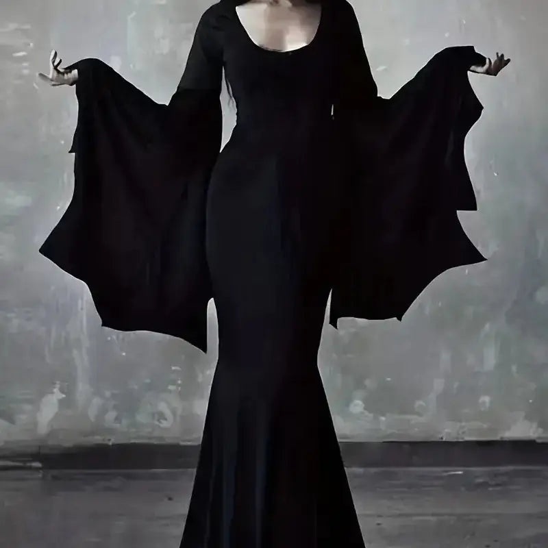 Gothic Witch Costume for Autumn Party Celebrations