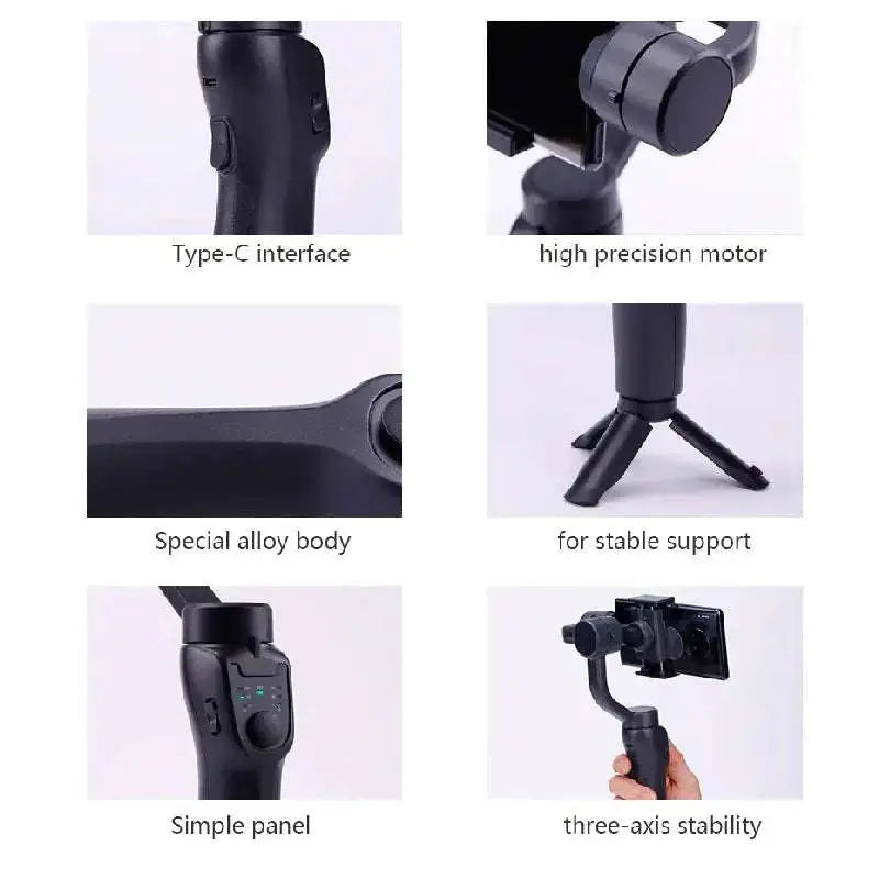 Trépied Stabilisateur Intelligent à 3 Axes pour Vidéo Mobile Mbshop