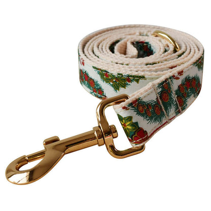Cotton Bow Knot Dog Collar And Leash Set