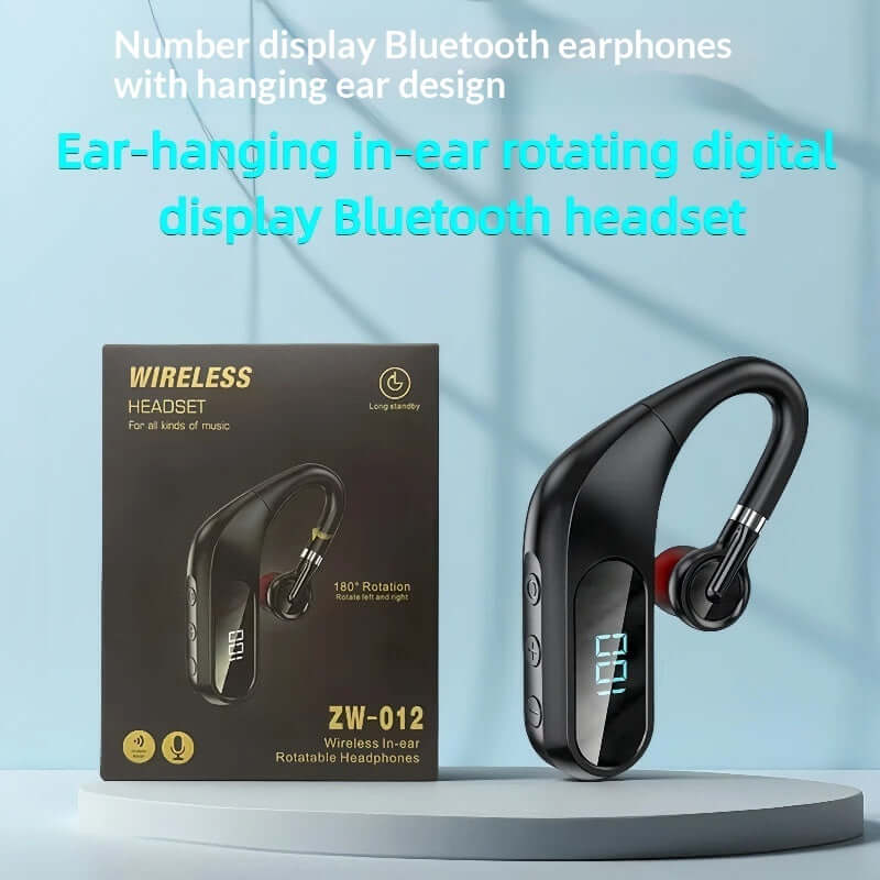 Bluetooth Earbuds With Digital Display Over-ear Design Noise Cancellation And Wireless In-ear For Sports