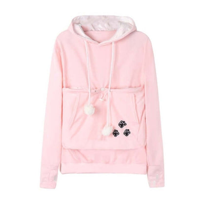 Unisex Cat Lover Hoodie Sweatshirt Cotton Blend
