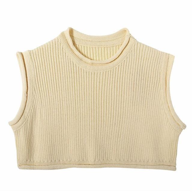Knitwear top vest woman