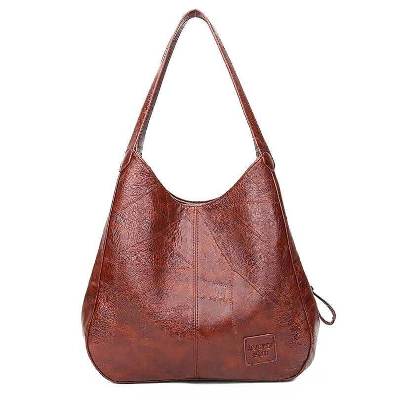 Women's Handbag PU Leather - Elegant & Practical Shoulder Bag in brown with a stylish design.