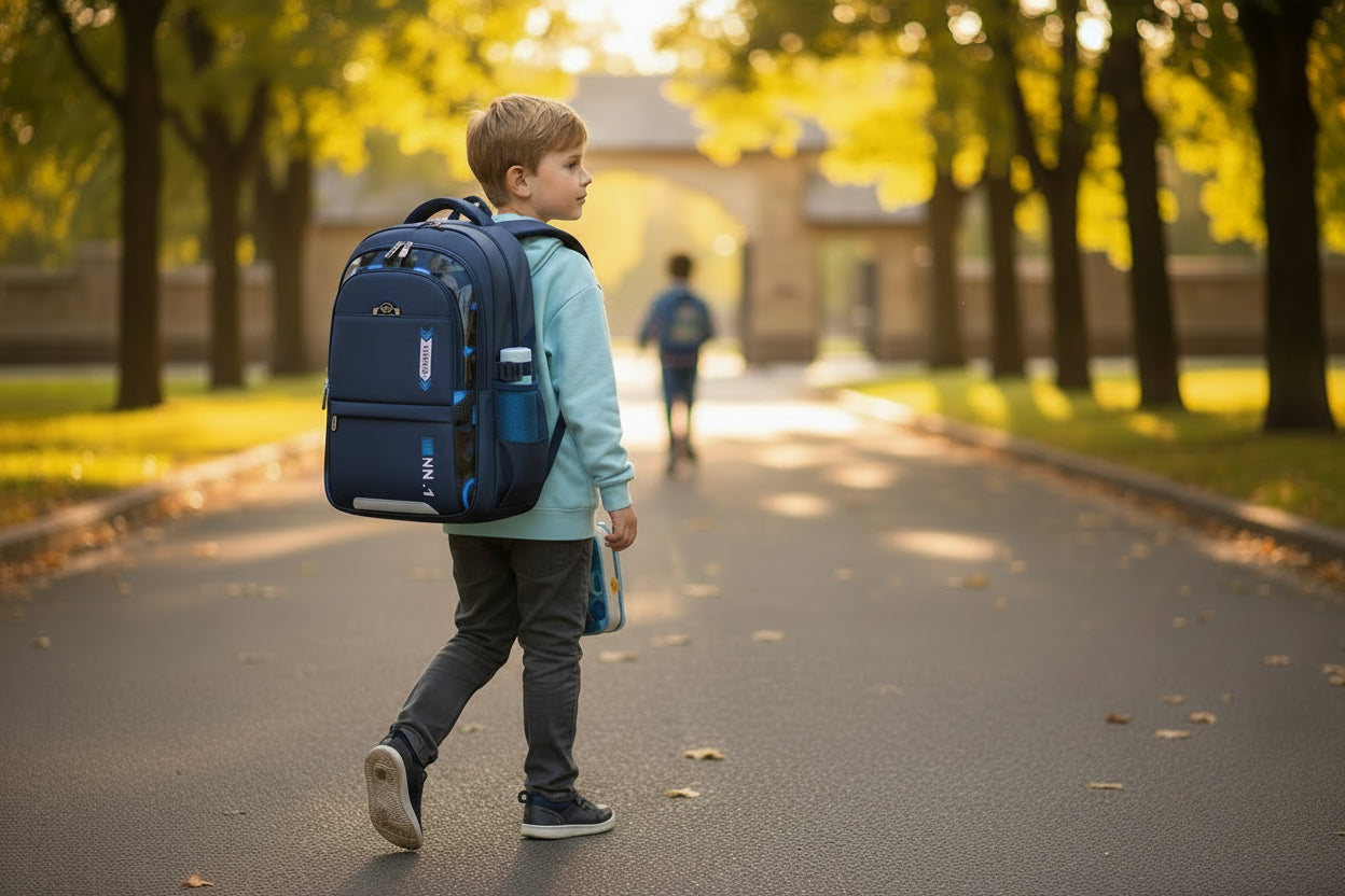 Kids & Teen School Backpack – Large Capacity Oxford Cloth Bag with breathable straps and spacious compartments.
