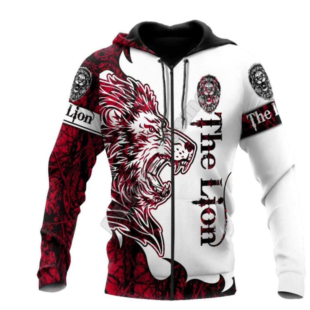 ELON - Stylische Hoodies - ANIMAL Edition featuring a fierce lion graphic and stylish design.